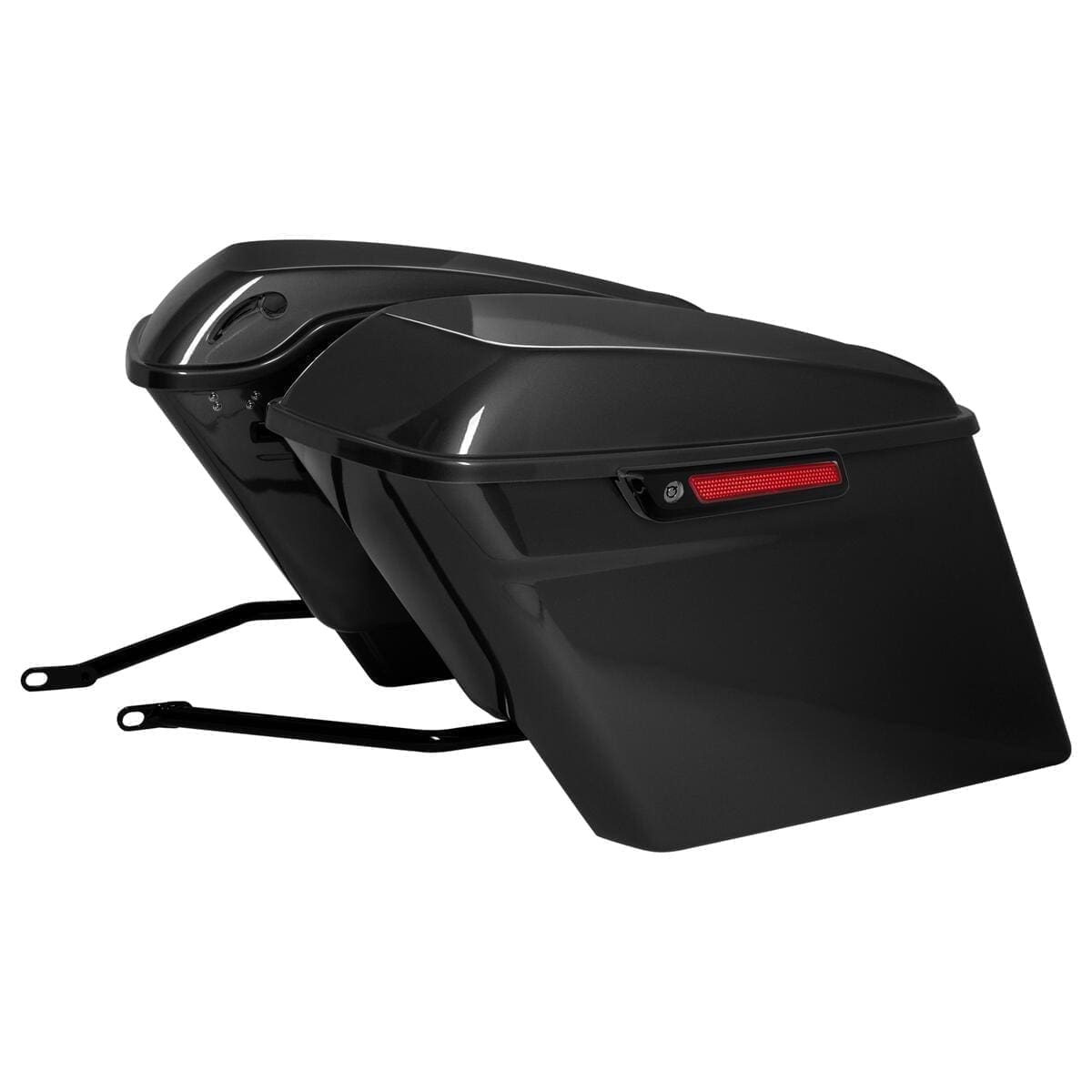 thumbnail image 2 of 5 Stretched Hard Saddlebags With Conversion Brackets – Fit Harley Softail Deluxe/Heritage (1984-2017) 2 of 5